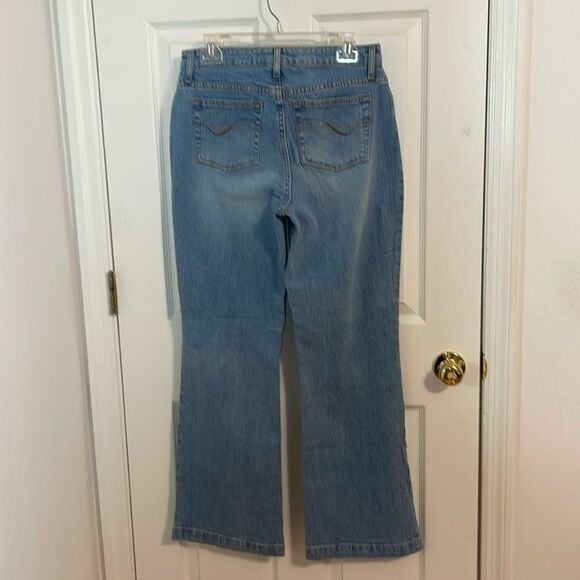 St John’s Bay Stretch Flare Blue Jeans, 6 - Picture 4 of 6